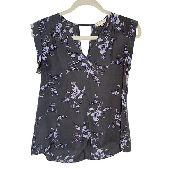 Rebecca Taylor Silk Floral Sleeveless Blouse, 2 - Picture 1 of 8